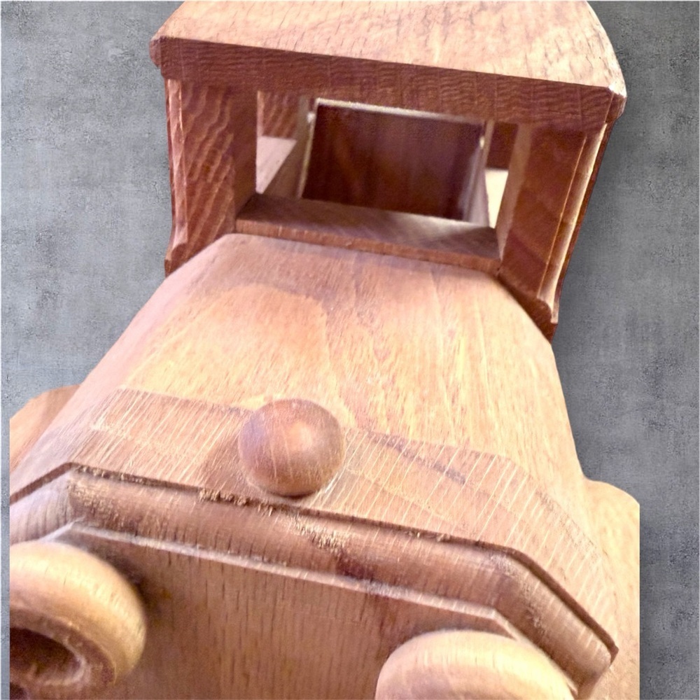 Vintage Wooden Model A Car 1979 Ol’ Tyme Toys by Gayle Anderson Handmade Oak - Picture 10 of 13